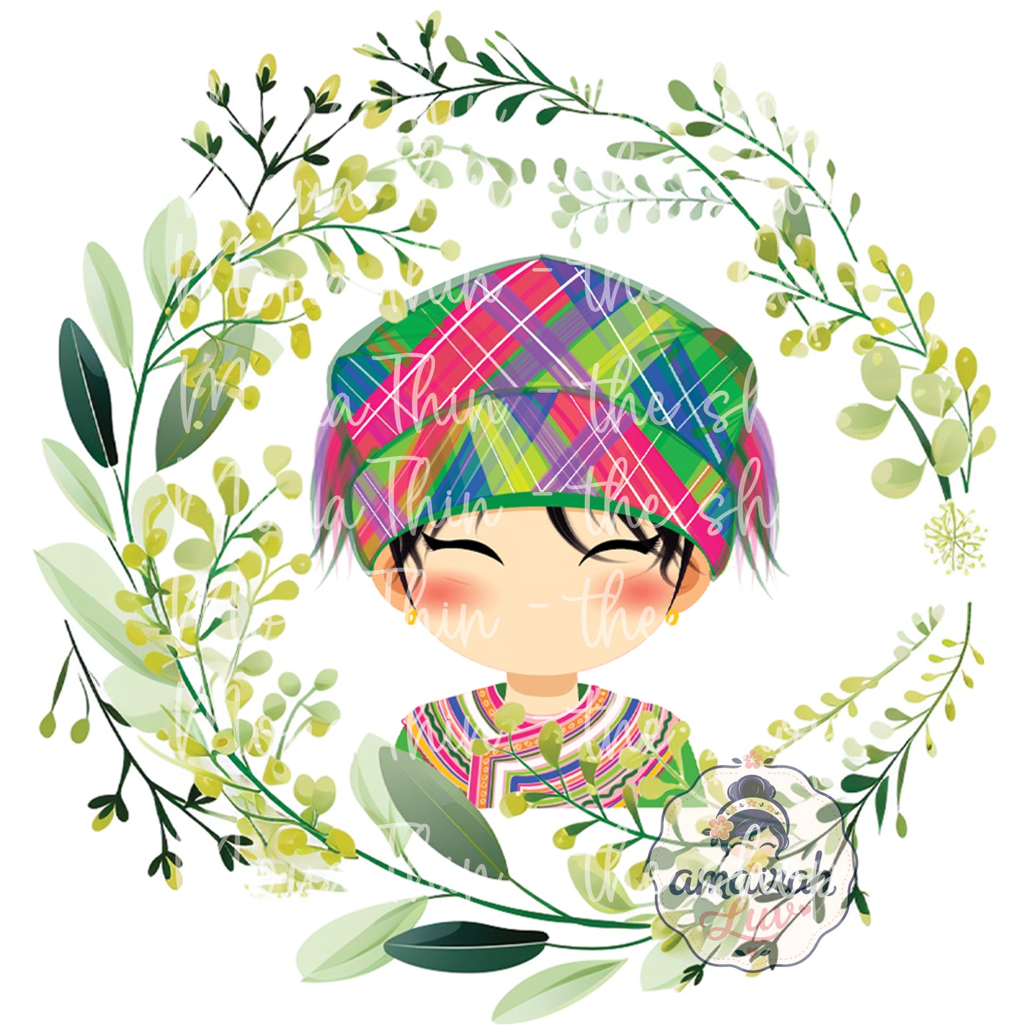 Digital Download - Hmong Inspired Character Illustration