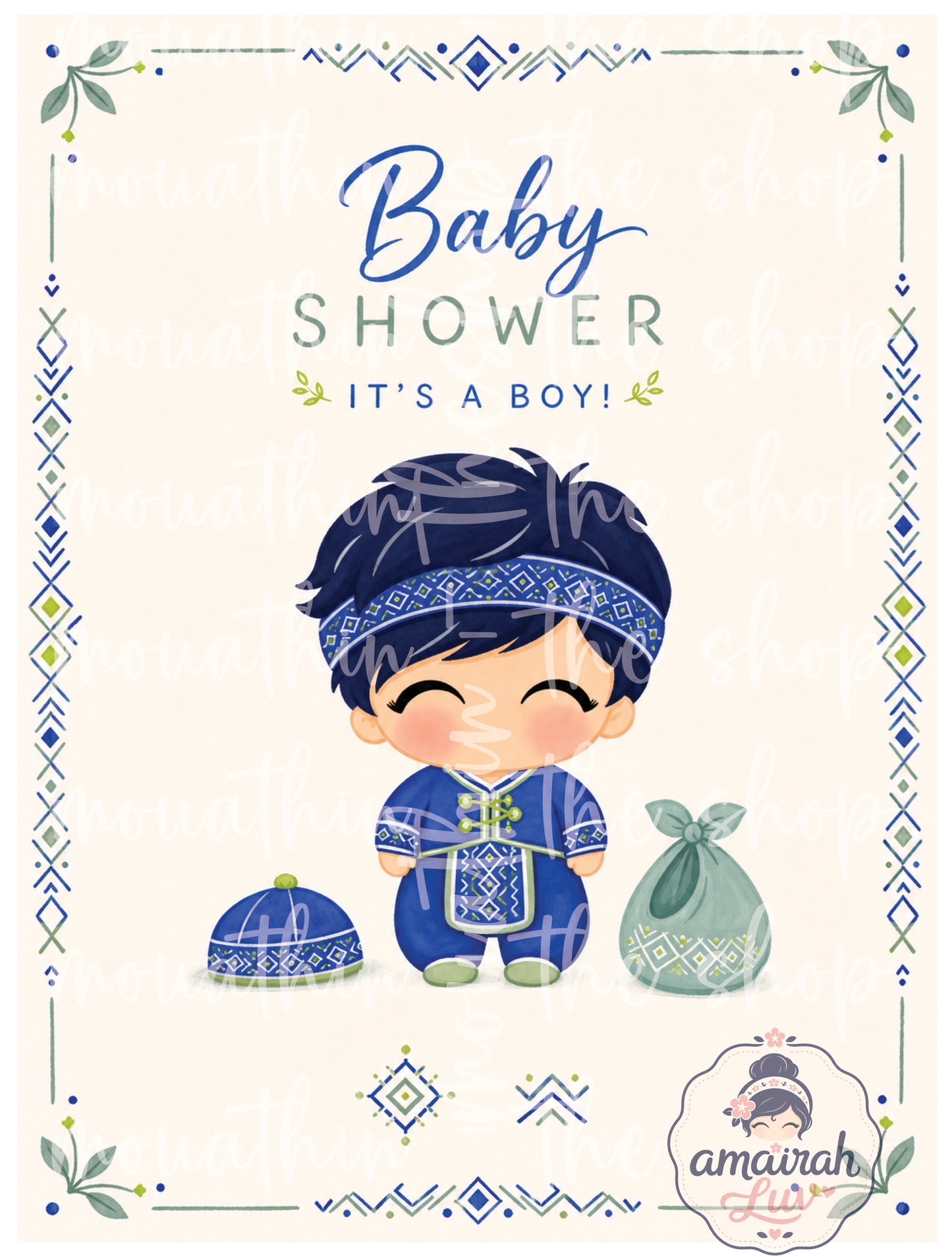 Digital Download - Baby Shower Boy Card