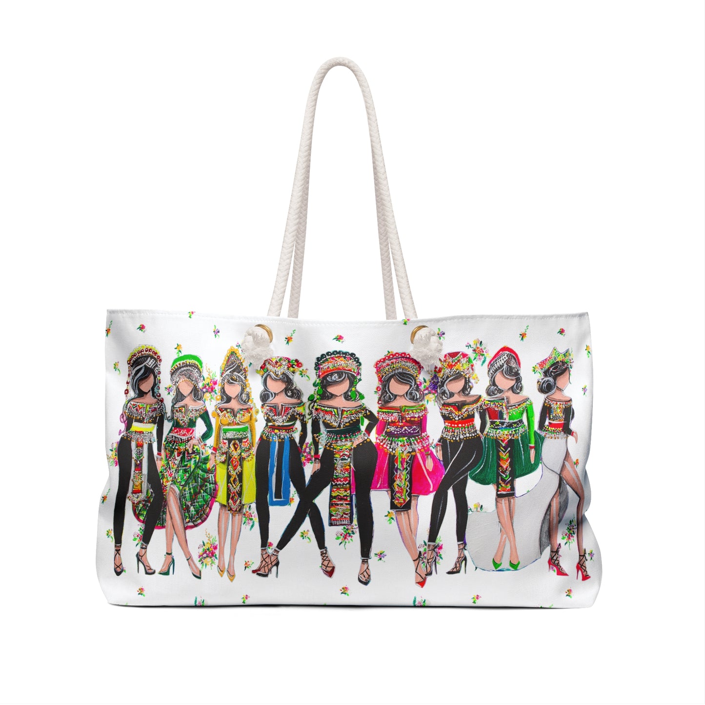 "My Girls" Weekender Bag Rainbow Floral