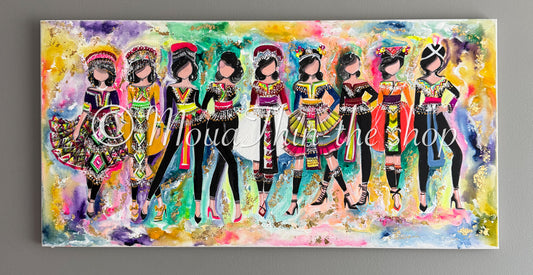 ORIGINAL 15x30” Acrylic Painting on Canvas _03