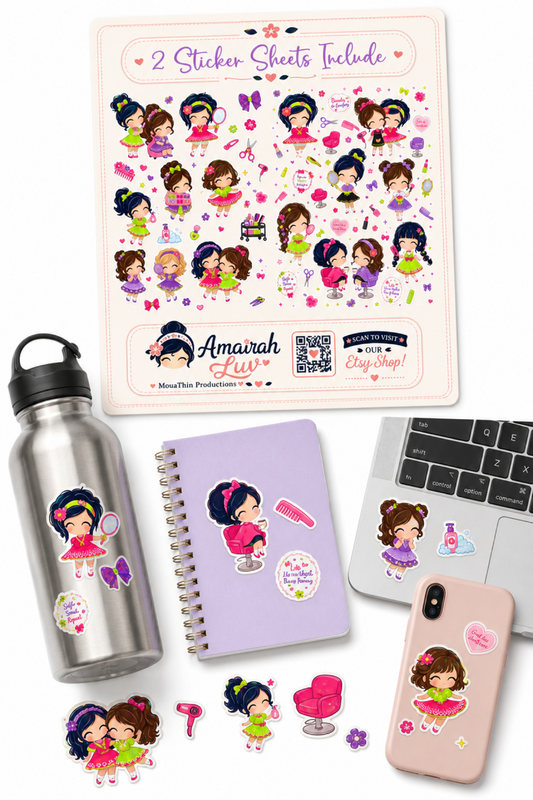 2 Sticker Sheet - HairStylist