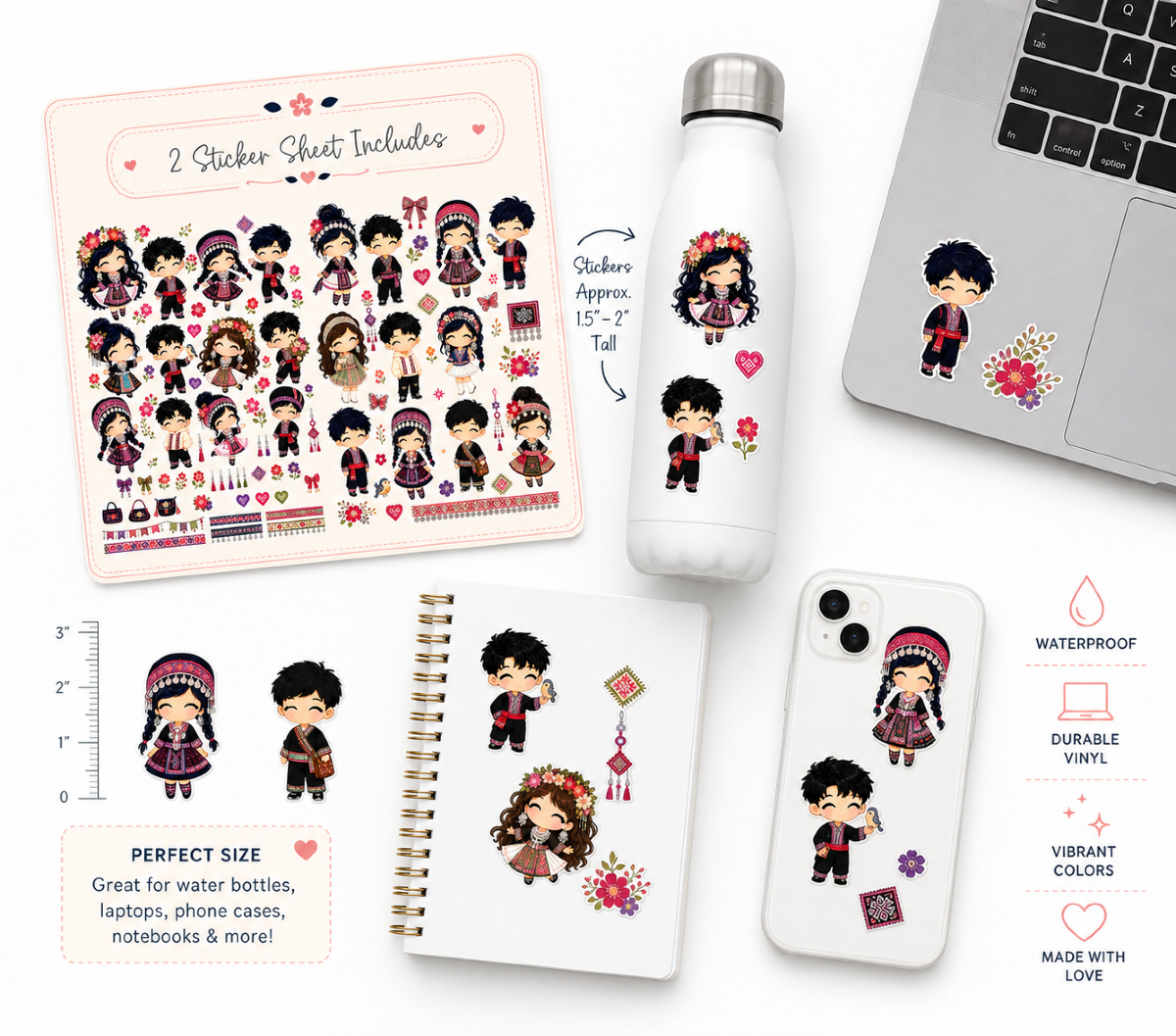 2 Sticker Sheet - Hmong Inspired