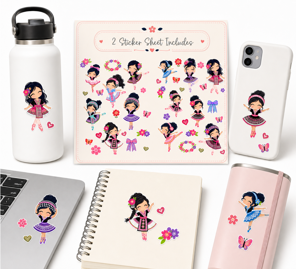 2 Sticker Sheet - Hmong Inspired
