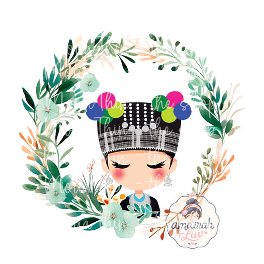 Digital Download - Illustrated Hmong Inspired Character